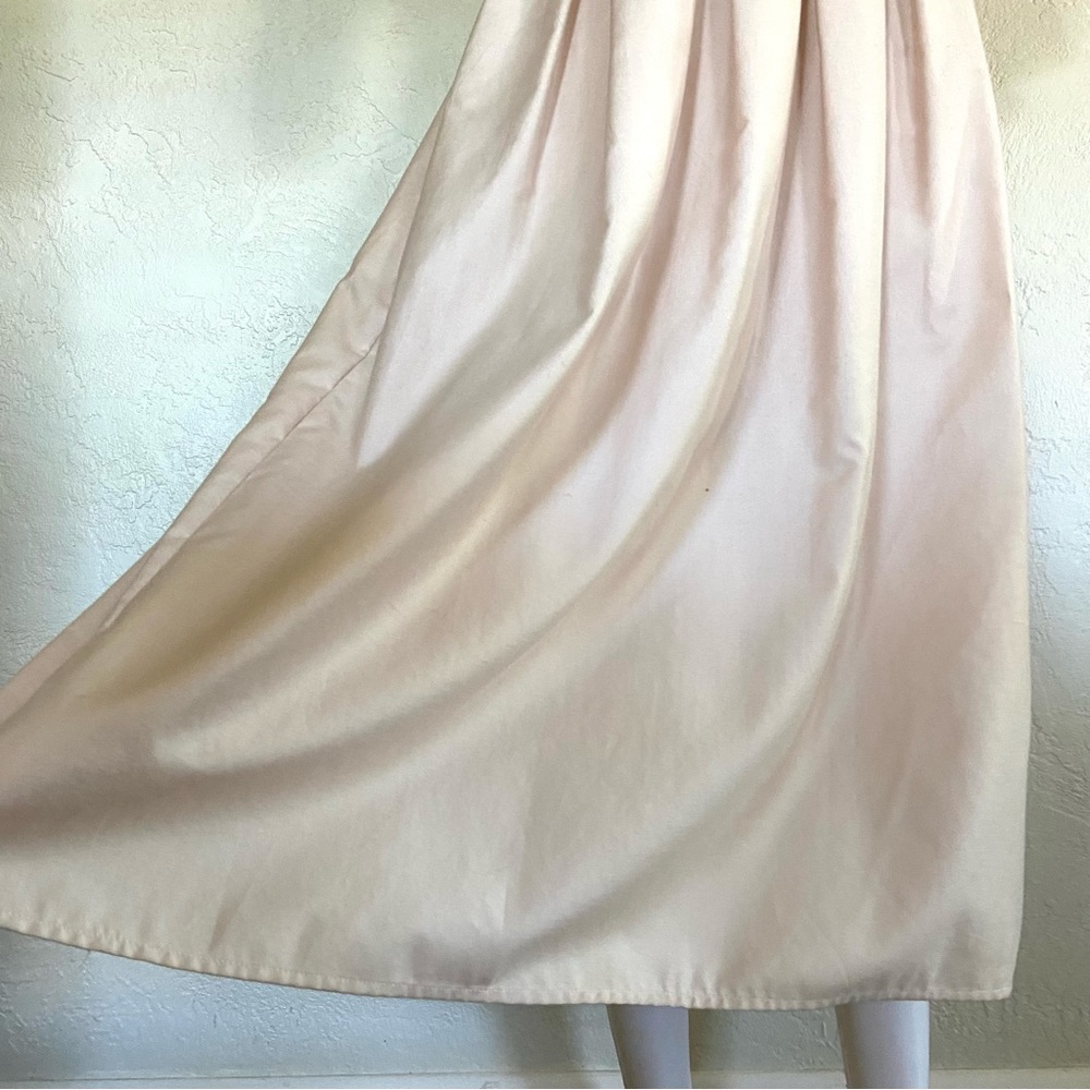Vintage Dead Stock Donna Morgan 40s 50s Style Dress Floral Embroidered Blush - Picture 7 of 15